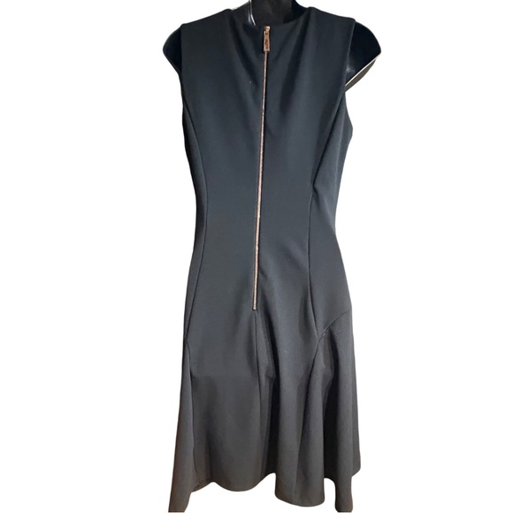 Ivanka Trump sleeveless fit-and-flare dress in black cut outs size 4 black - Picture 2 of 10